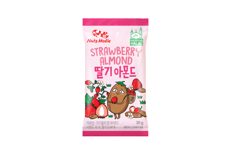 NUTS HOLIC STRAWBERRY MILK ALMOND 30G